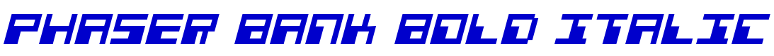 Phaser Bank Bold Italic шрифт